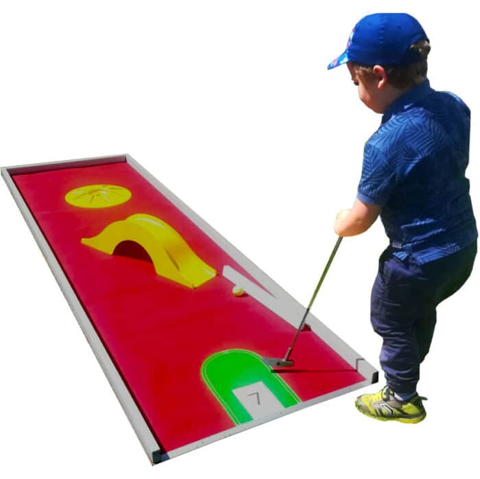 Mobile Minigolfanlage mieten 9 Bahnen 2,5x0,8m - Minigolf
